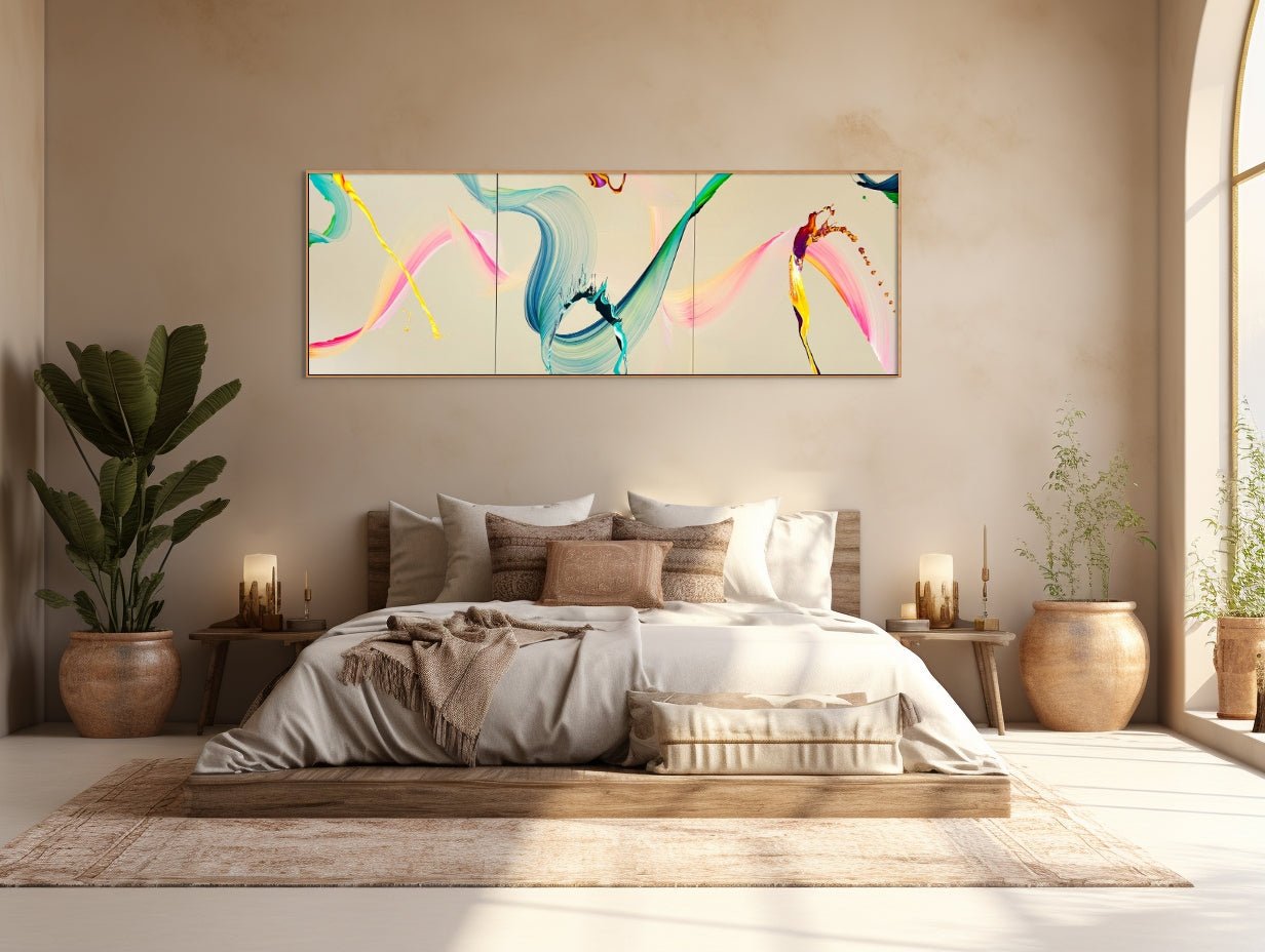 For Ever, Together (Triptych) - Nikolaos Schizas - Abstract Painting - Ideelart