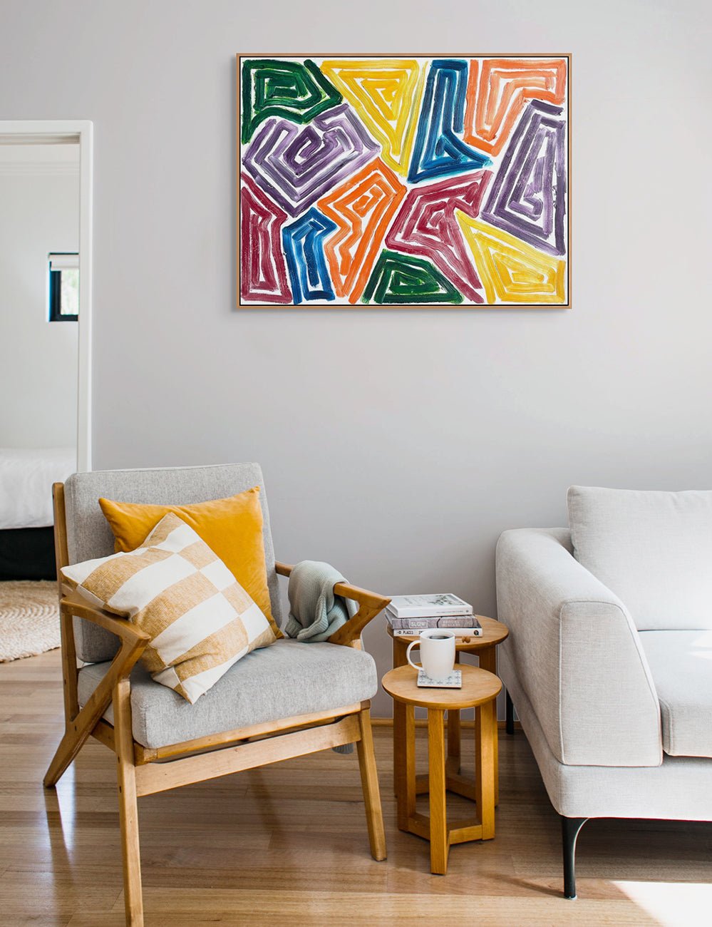 12 Shapes - Dana Gordon - Abstract Painting - Ideelart