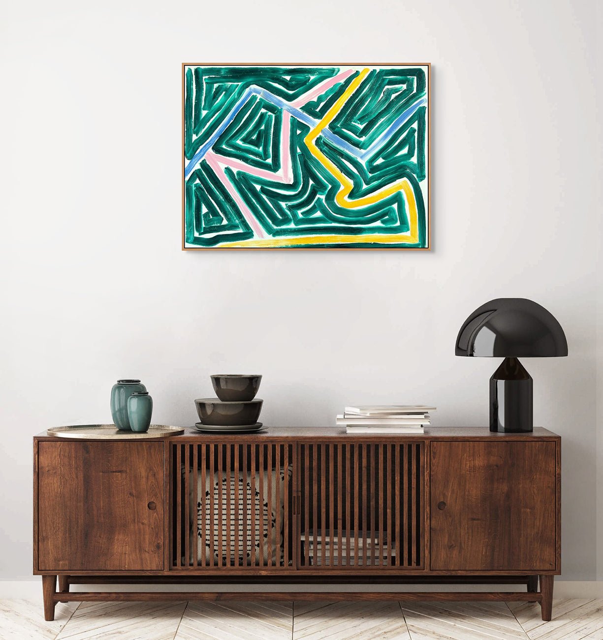 Green Spaces - Dana Gordon - Abstract Painting - Ideelart