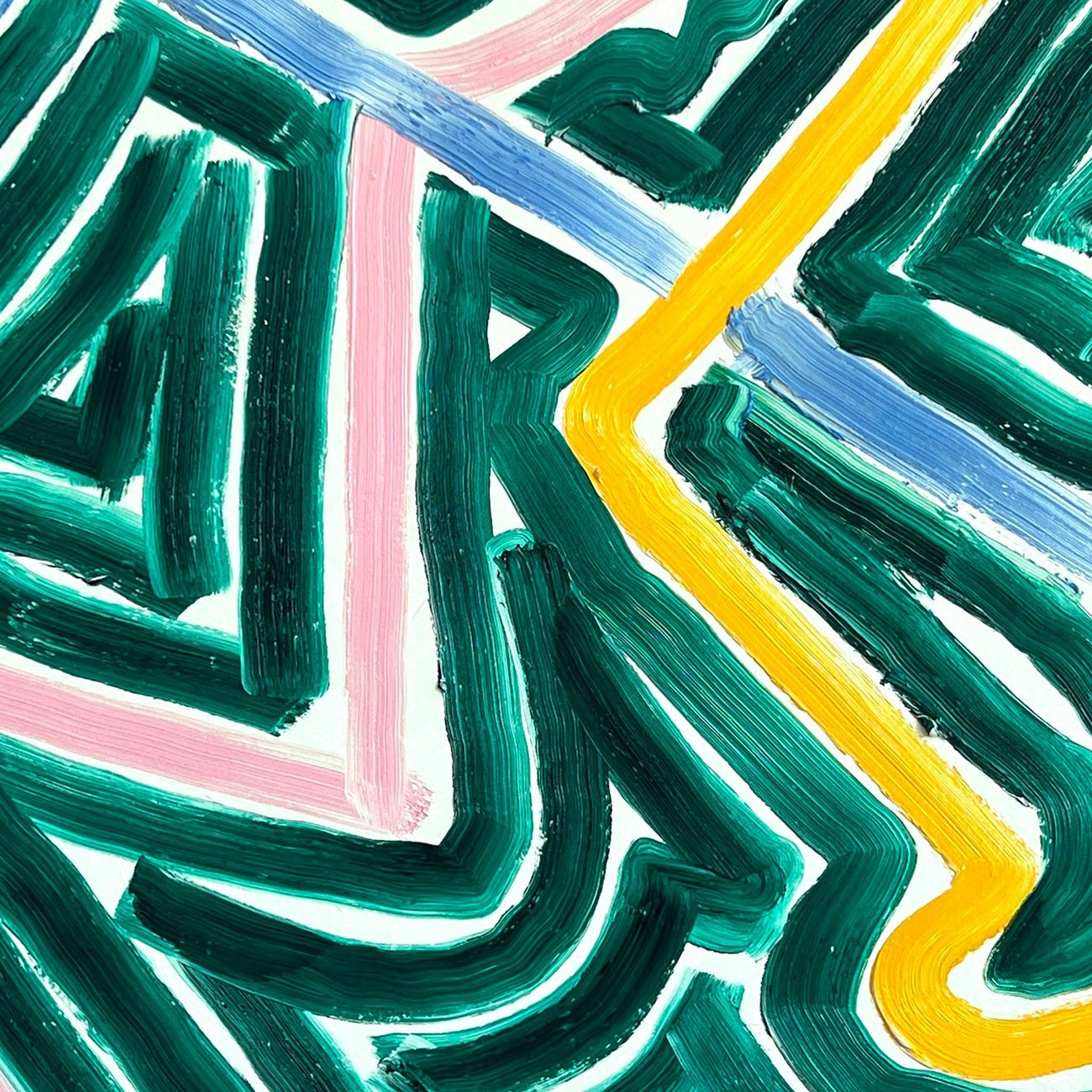 Green Spaces - Dana Gordon - Abstract Painting - Ideelart