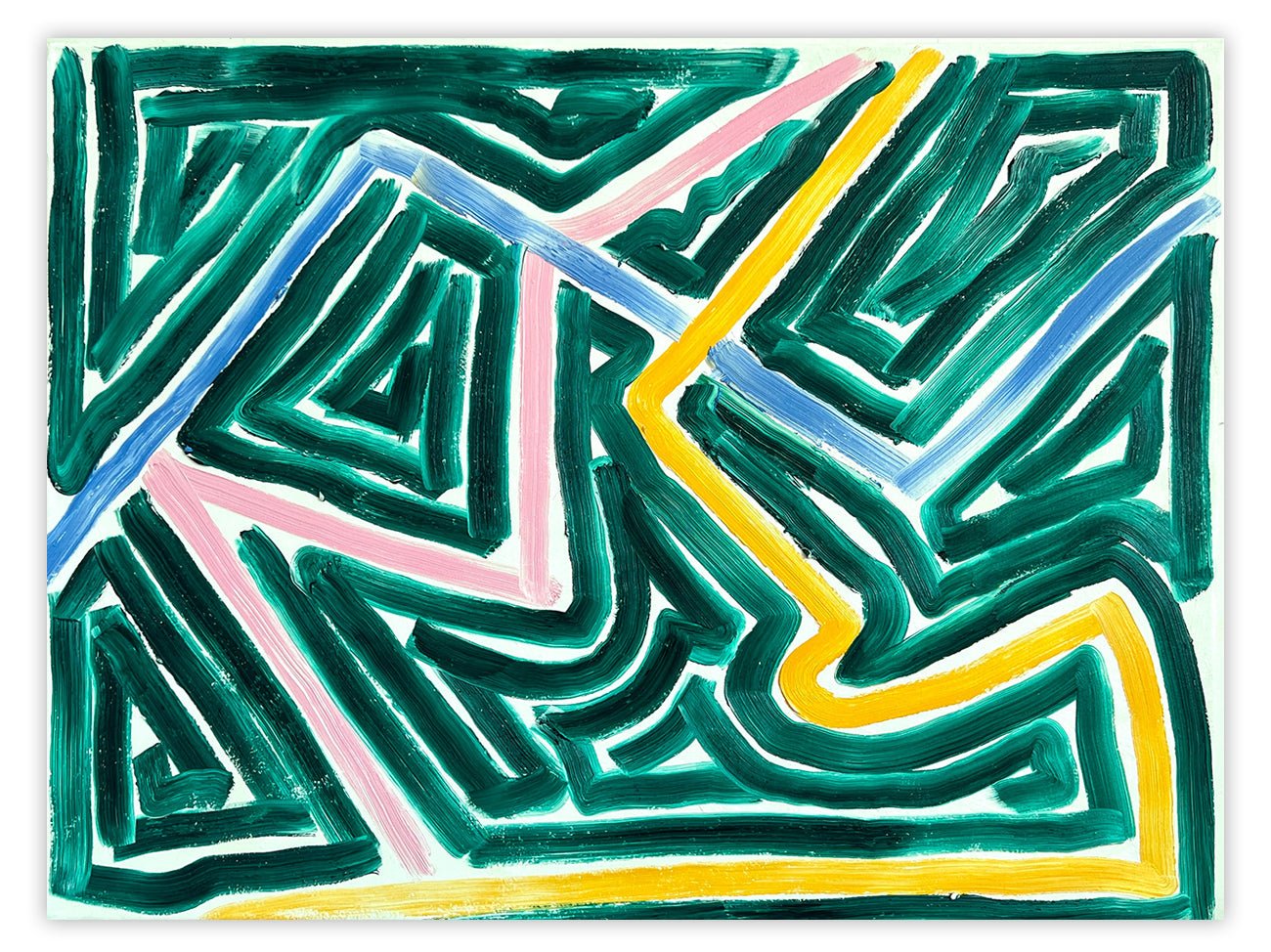 Green Spaces - Dana Gordon - Abstract Painting - Ideelart