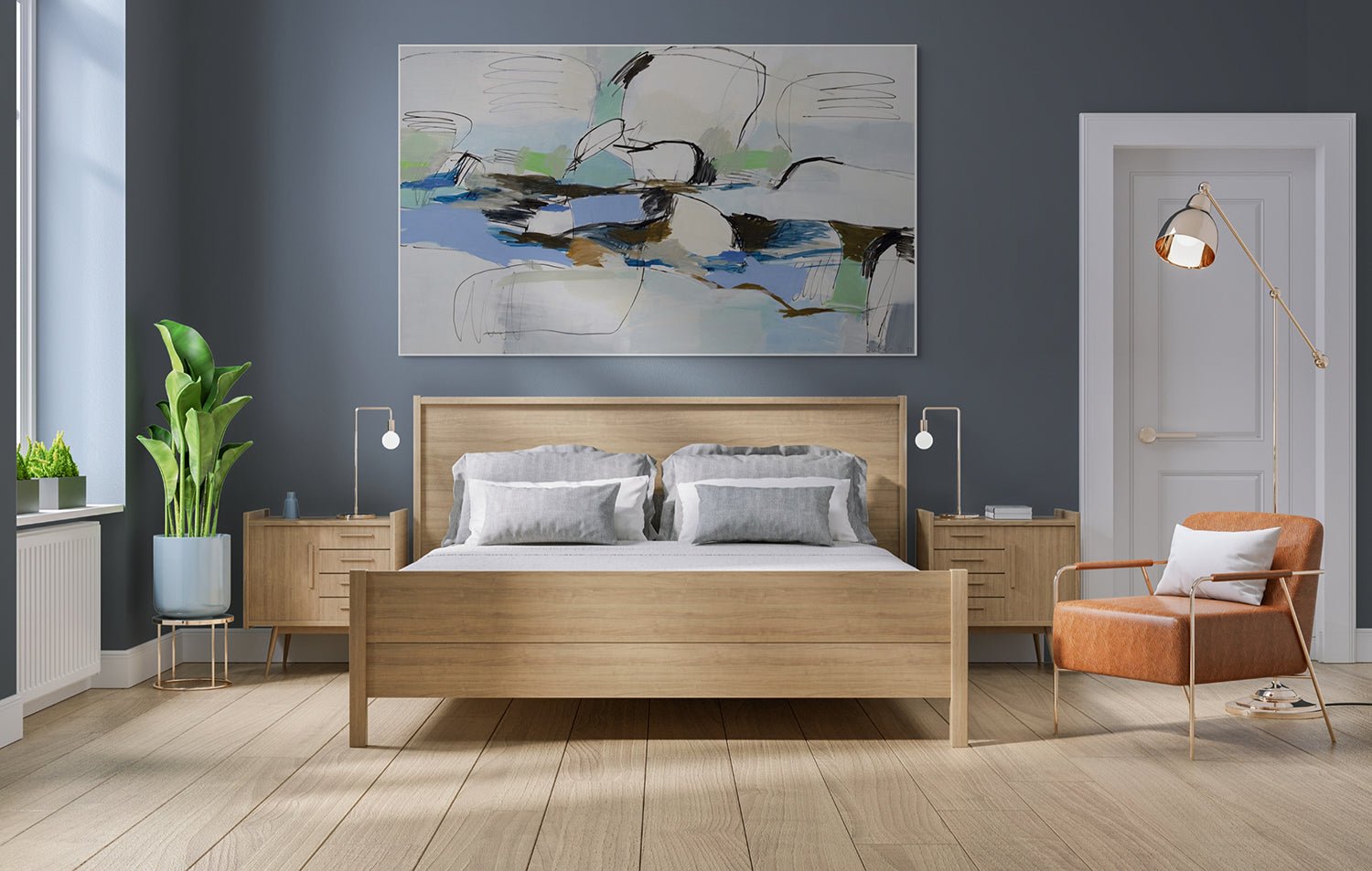 Fels und Fluss (Strömung) - Andreas Durrer - Abstract Painting - Ideelart