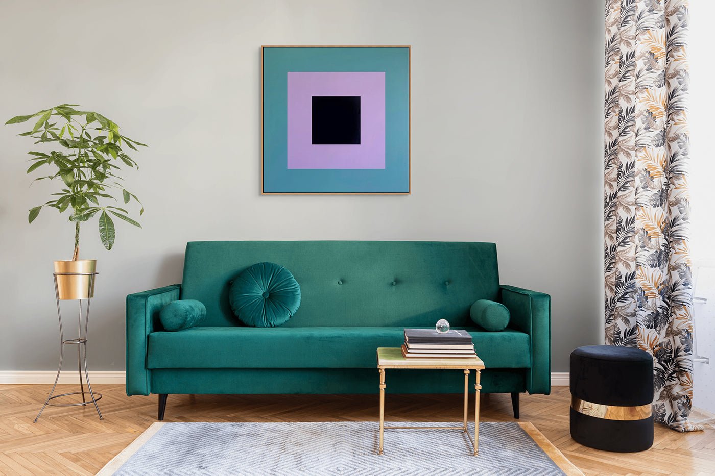 Orb (Blue and Violet) - Brent Hallard - Abstract Painting - Ideelart