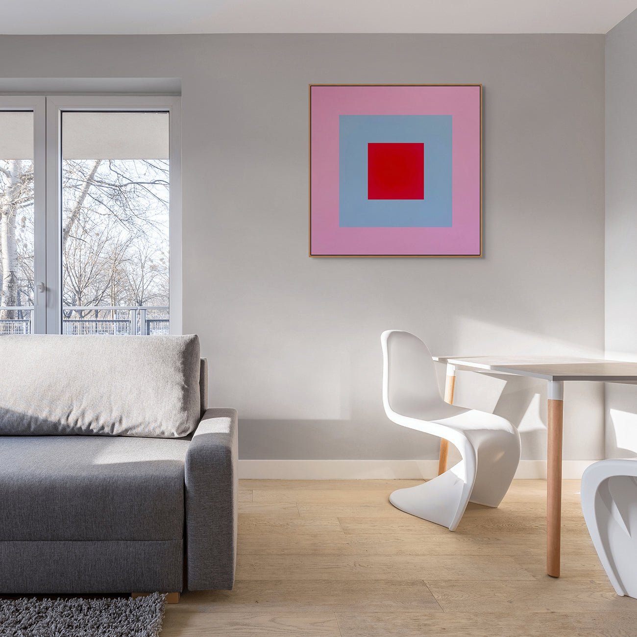 Orb (Pink and Blue) - Brent Hallard - Abstract Painting - Ideelart