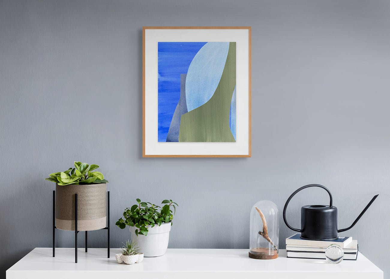 Jardin Sur L'eau - Marie de Lignerolles - Abstract Painting - Ideelart