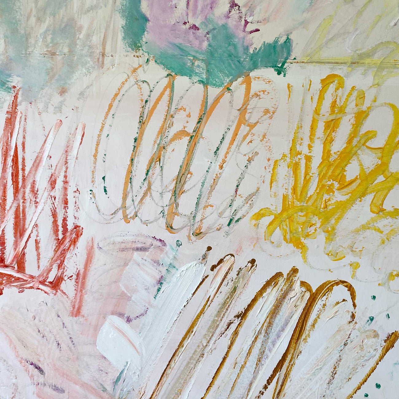 Helen's Garden — Behind The Gate - Paul Landauer - Abstract Painting - Ideelart