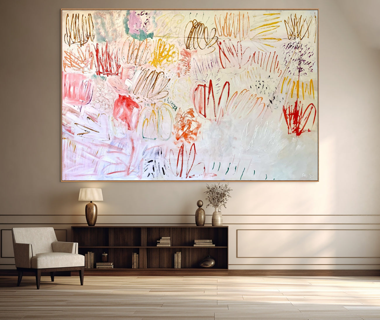 Helen's Garden — Behind The Gate - Paul Landauer - Abstract Painting - Ideelart