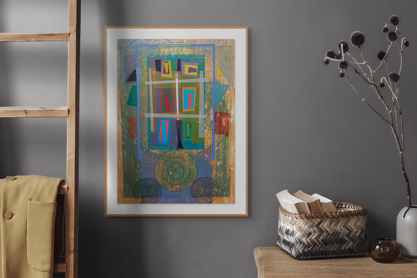 Organic Geometry (Mandala V) - Michael Barringer - Abstract Painting - Ideelart