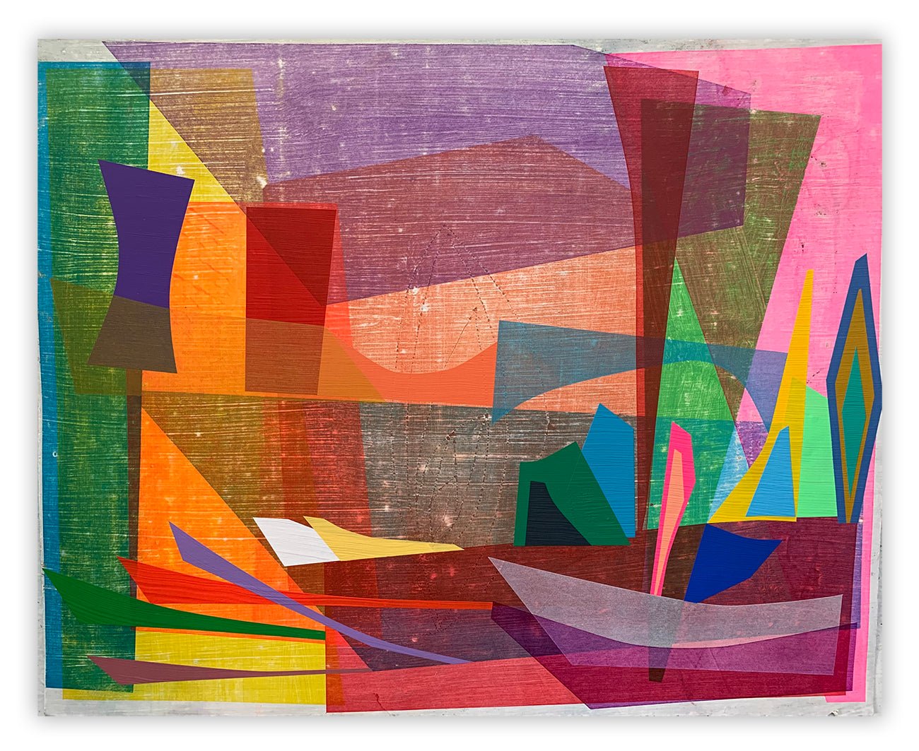 Chroma Riff (Mariner I) - Michael Barringer - Abstract Painting - Ideelart