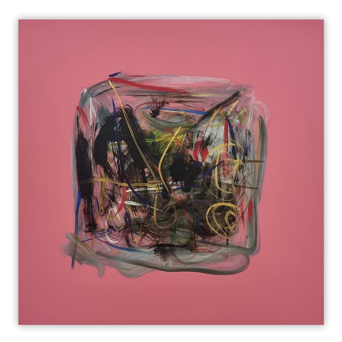 Rose 1 - Frédéric Prat - Abstract Painting - Ideelart