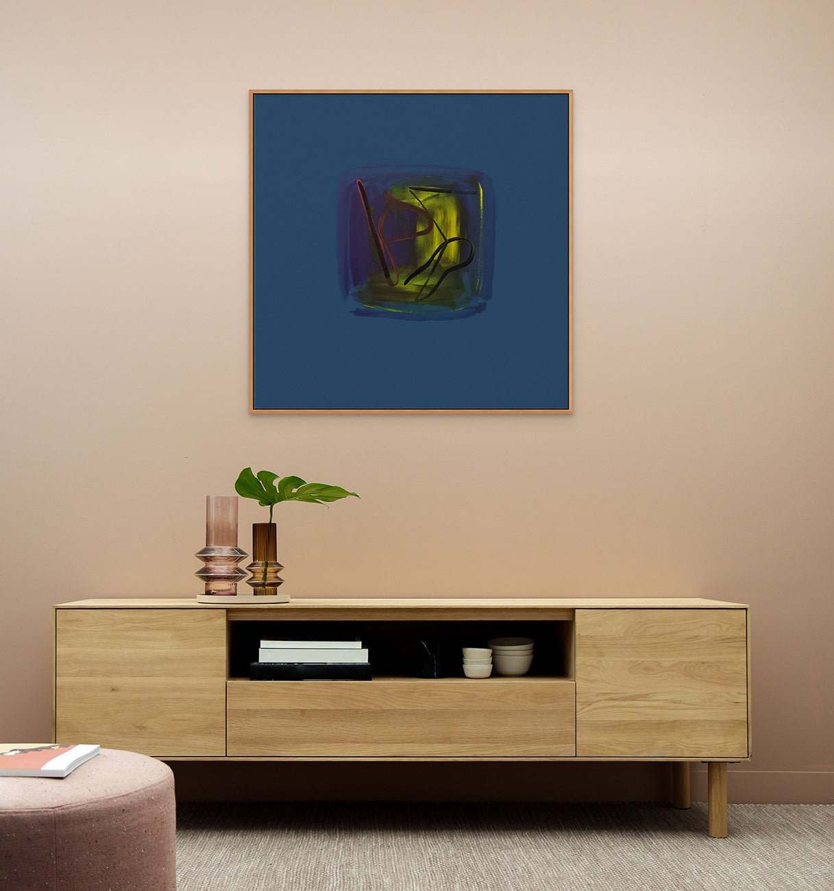 Bleu - Frédéric Prat - Abstract Painting - Ideelart