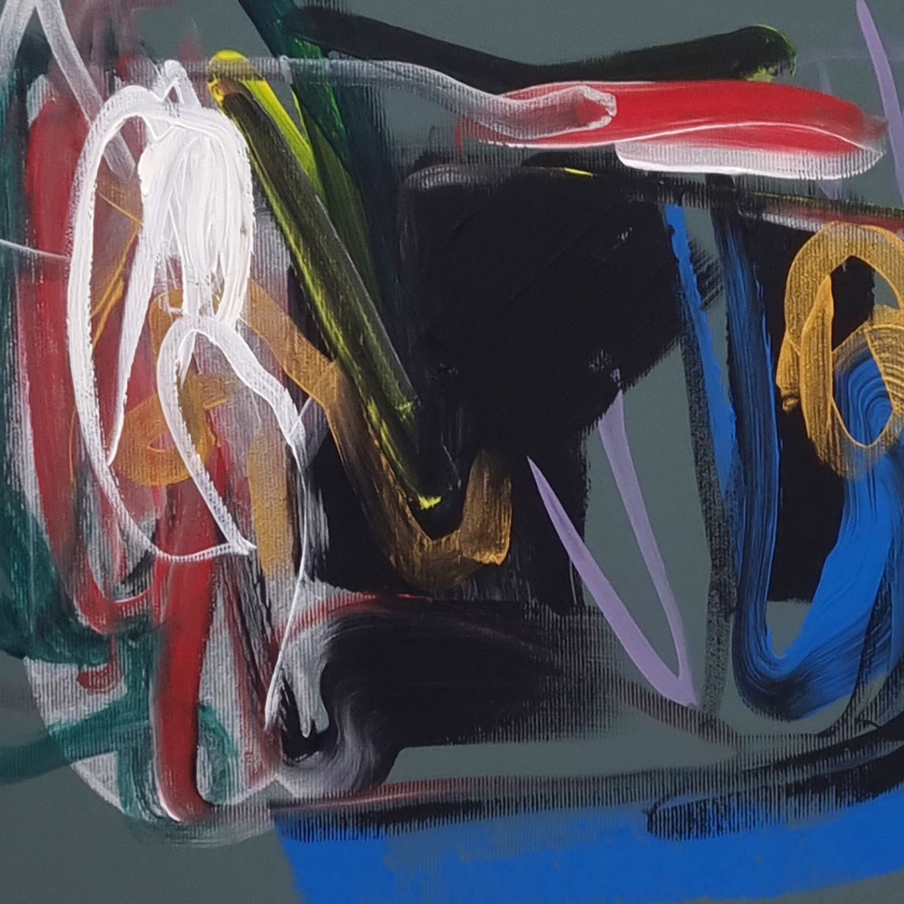 Gris - Frédéric Prat - Abstract Painting - Ideelart