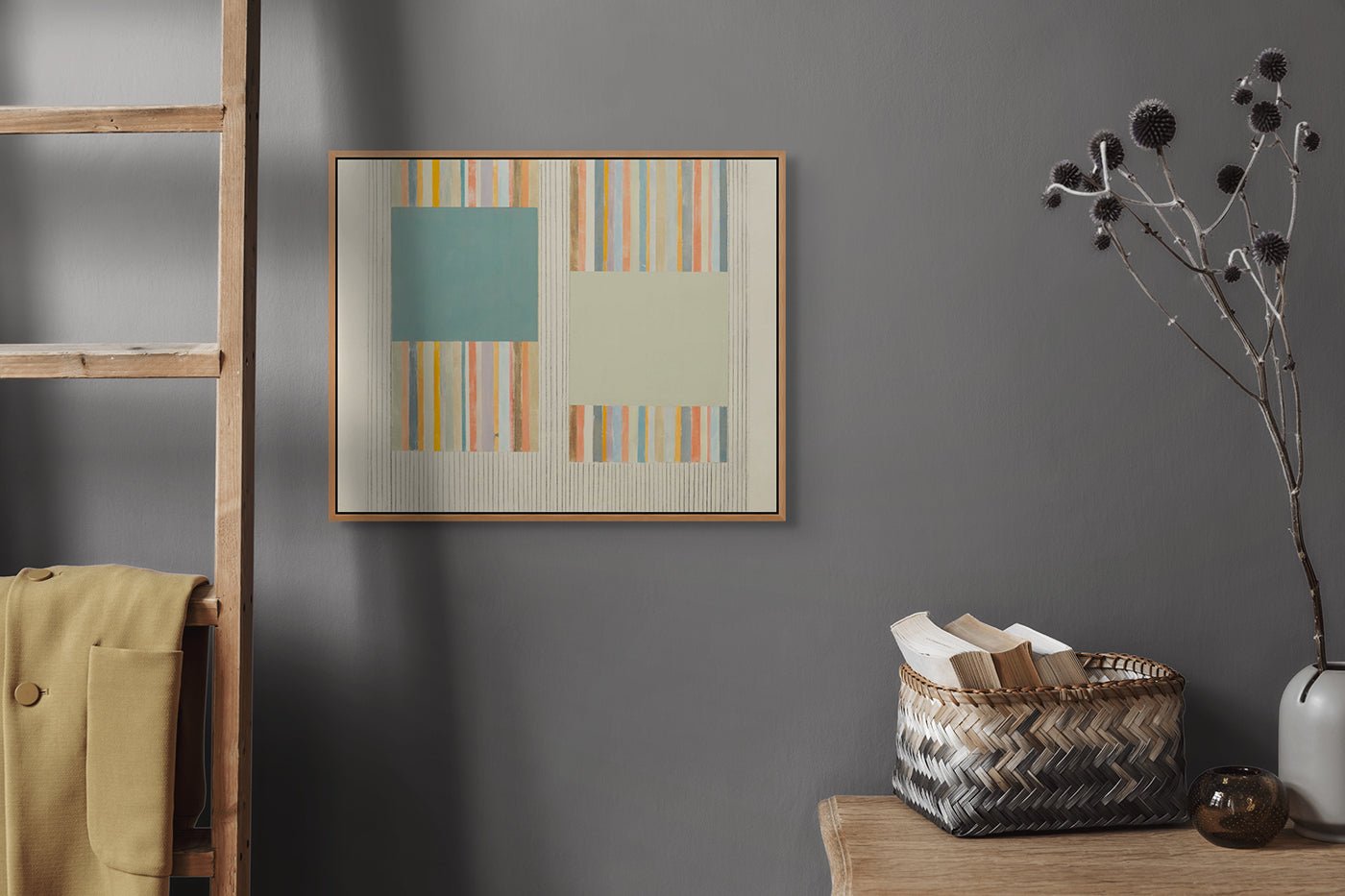 Greygreen - Elizabeth Gourlay - Abstract Painting - Ideelart