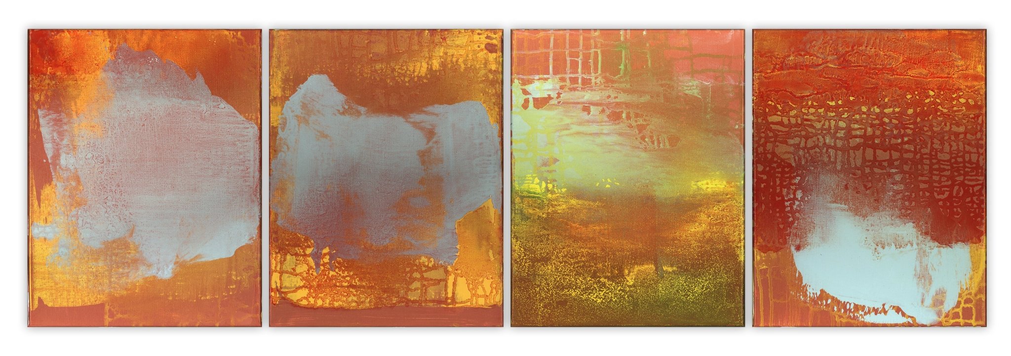 Sama (Quadriptych) - Yari Ostovany - Abstract Painting - Ideelart