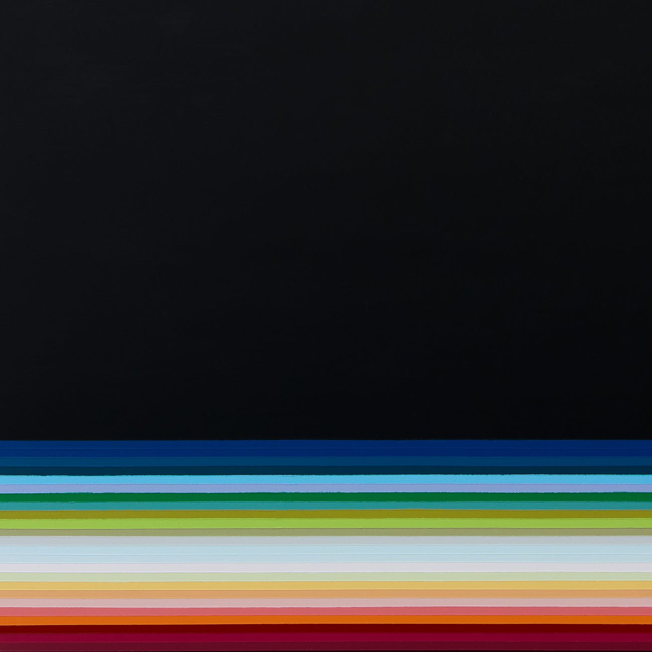 Color As Adjective — Horizontally 23 - Kyong Lee - Abstract Painting - Ideelart