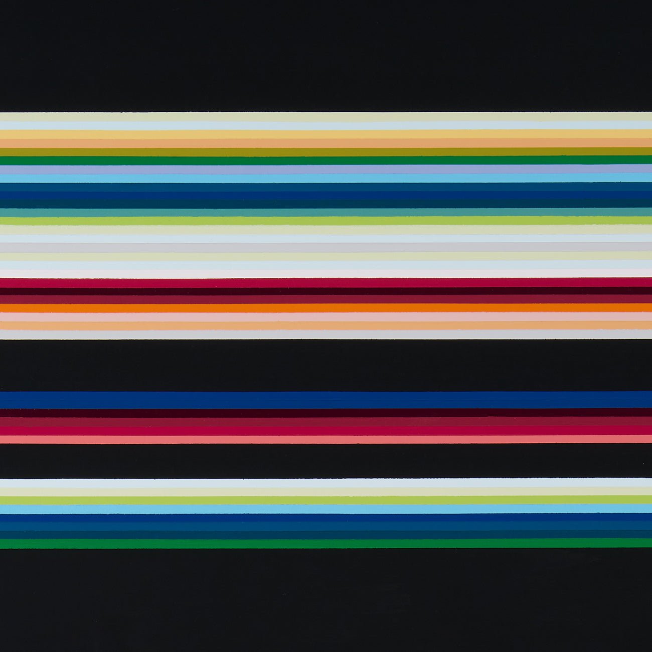 Color As Adjective — Horizontally 23 - Kyong Lee - Abstract Painting - Ideelart