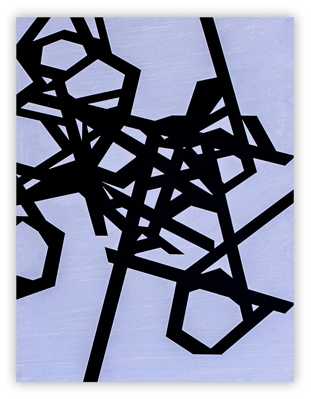 Untitled 2023 (black - purple) - Jasper van der Graaf - Abstract Painting - Ideelart