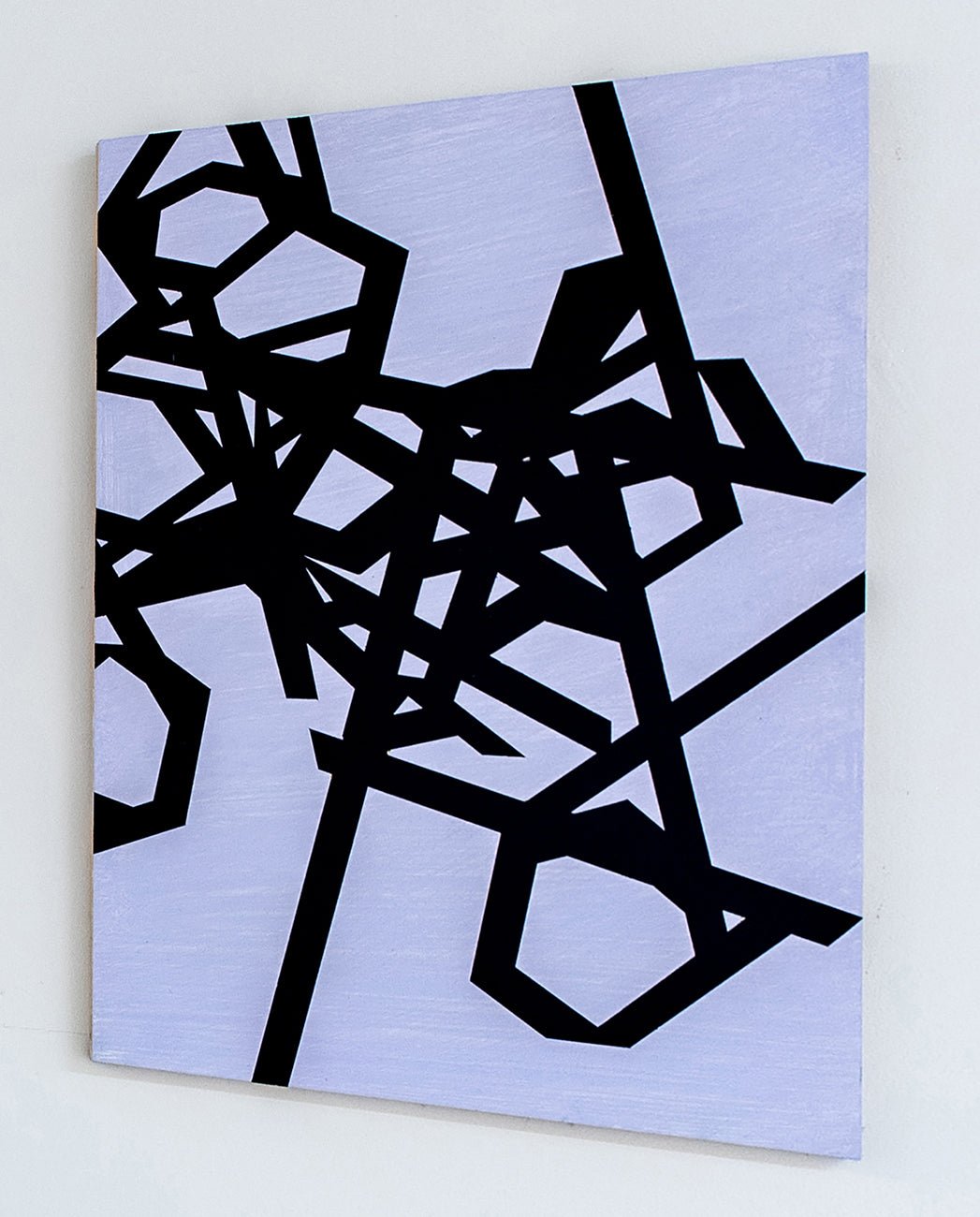 Untitled 2023 (black - purple) - Jasper van der Graaf - Abstract Painting - Ideelart