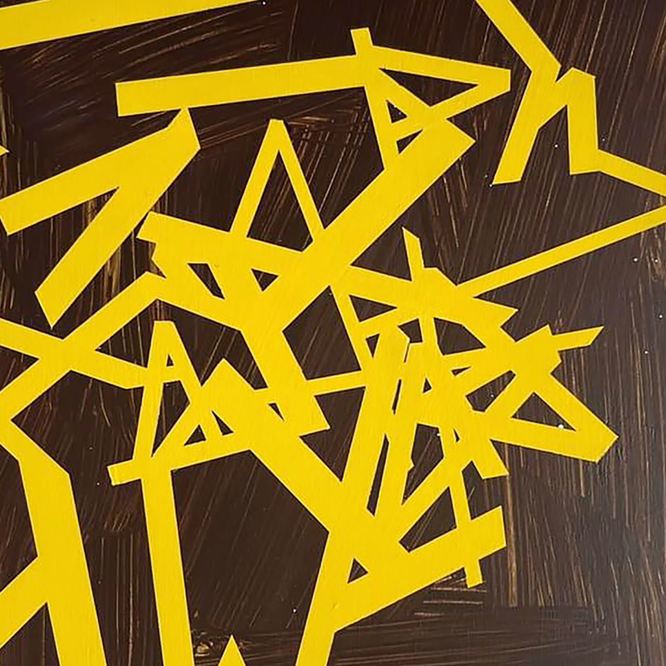 Untitled 2024 (yellow - brown) - Jasper van der Graaf - Abstract Painting - Ideelart