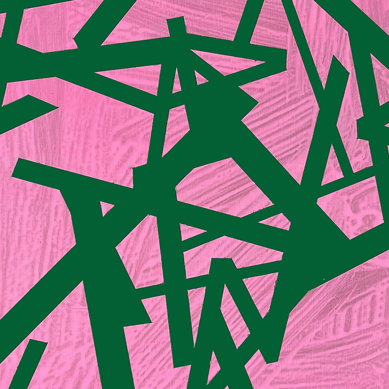 Untitled 2024 (green - pink) - Jasper van der Graaf - Abstract Painting - Ideelart