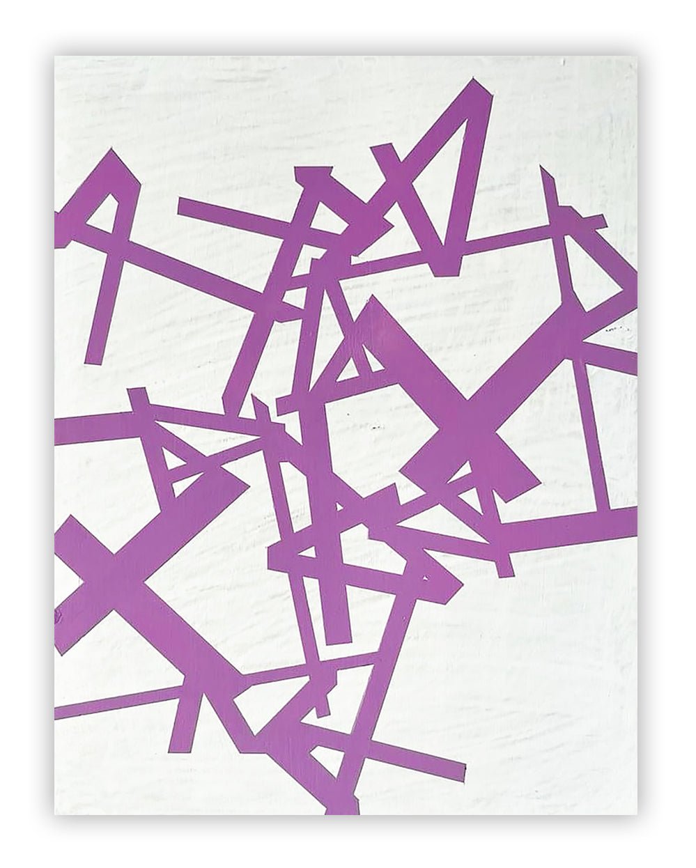 Untitled 2024 (purple - white) - Jasper van der Graaf - Abstract Painting - Ideelart