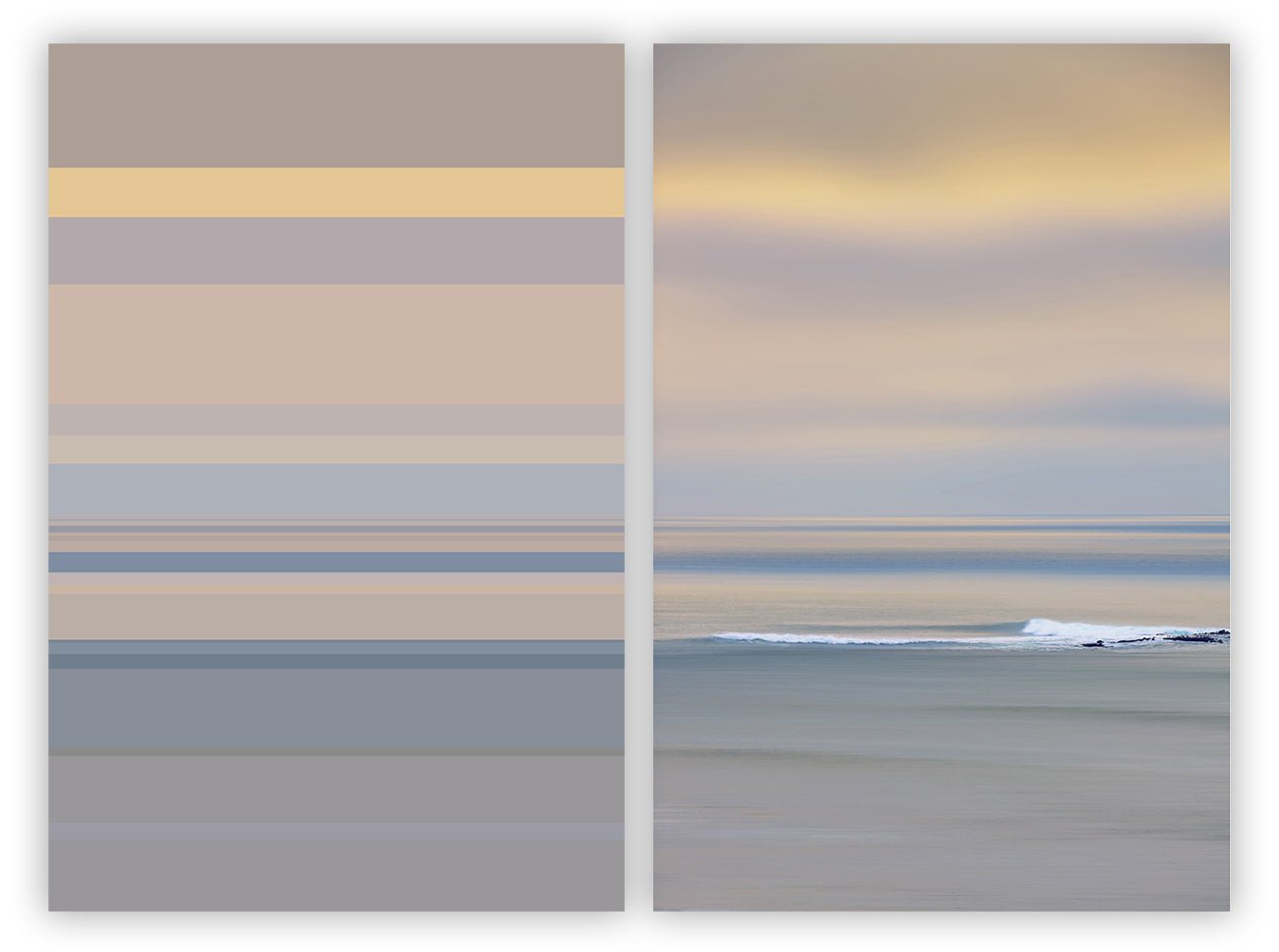Temporal Perception  Petite Vague (Diptych) - Serge Hamad - Abstract Photography - Ideelart