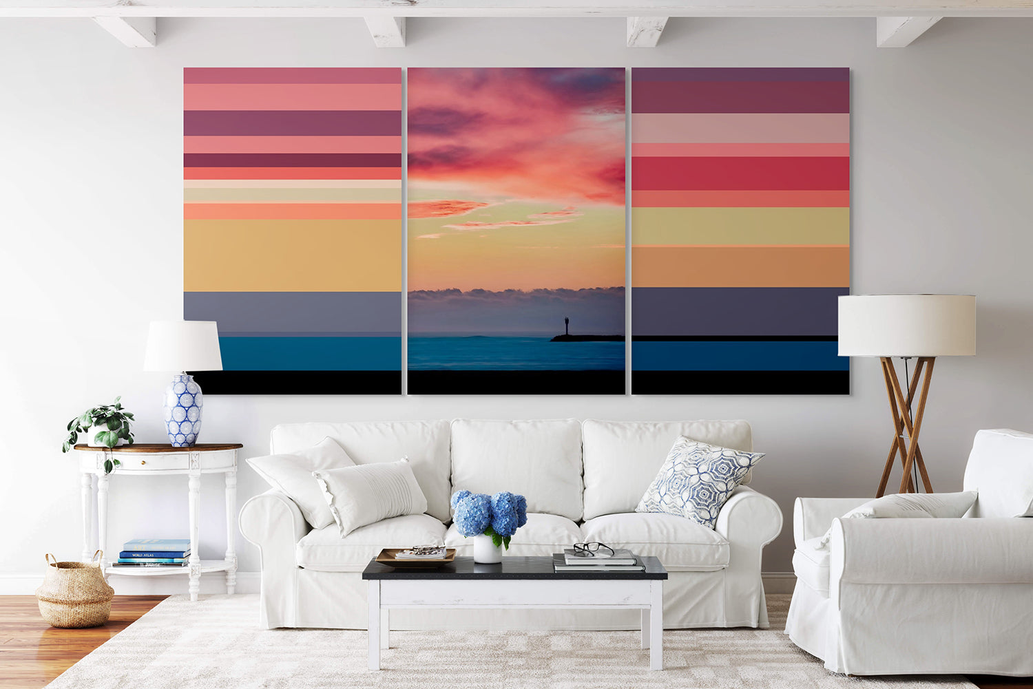 Temporal Perception 91A (Triptych) - Serge Hamad - Abstract Photography - Ideelart