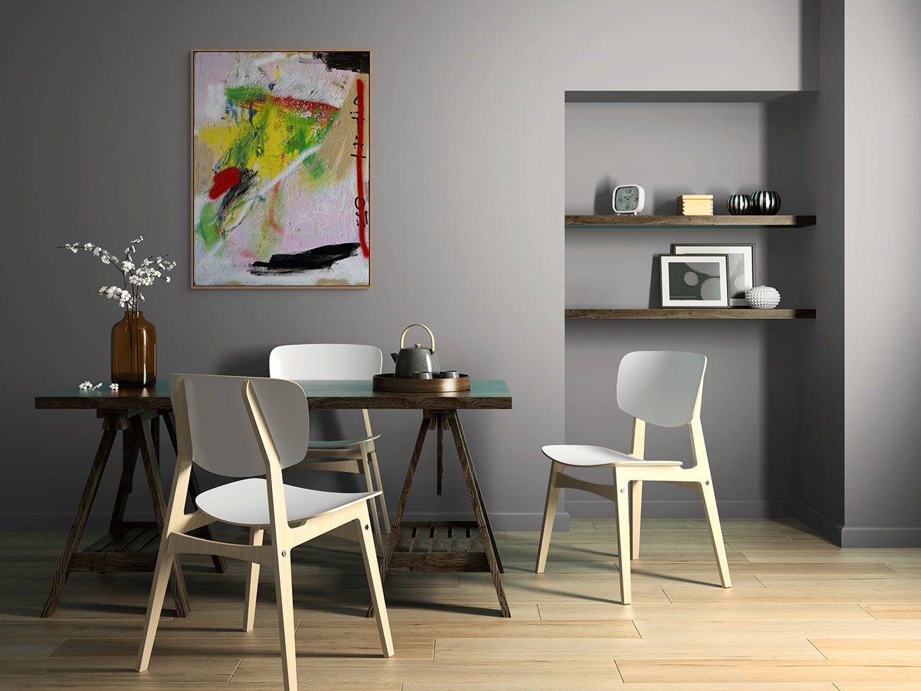 Station - Tommaso Fattovich - Abstract Painting - Ideelart