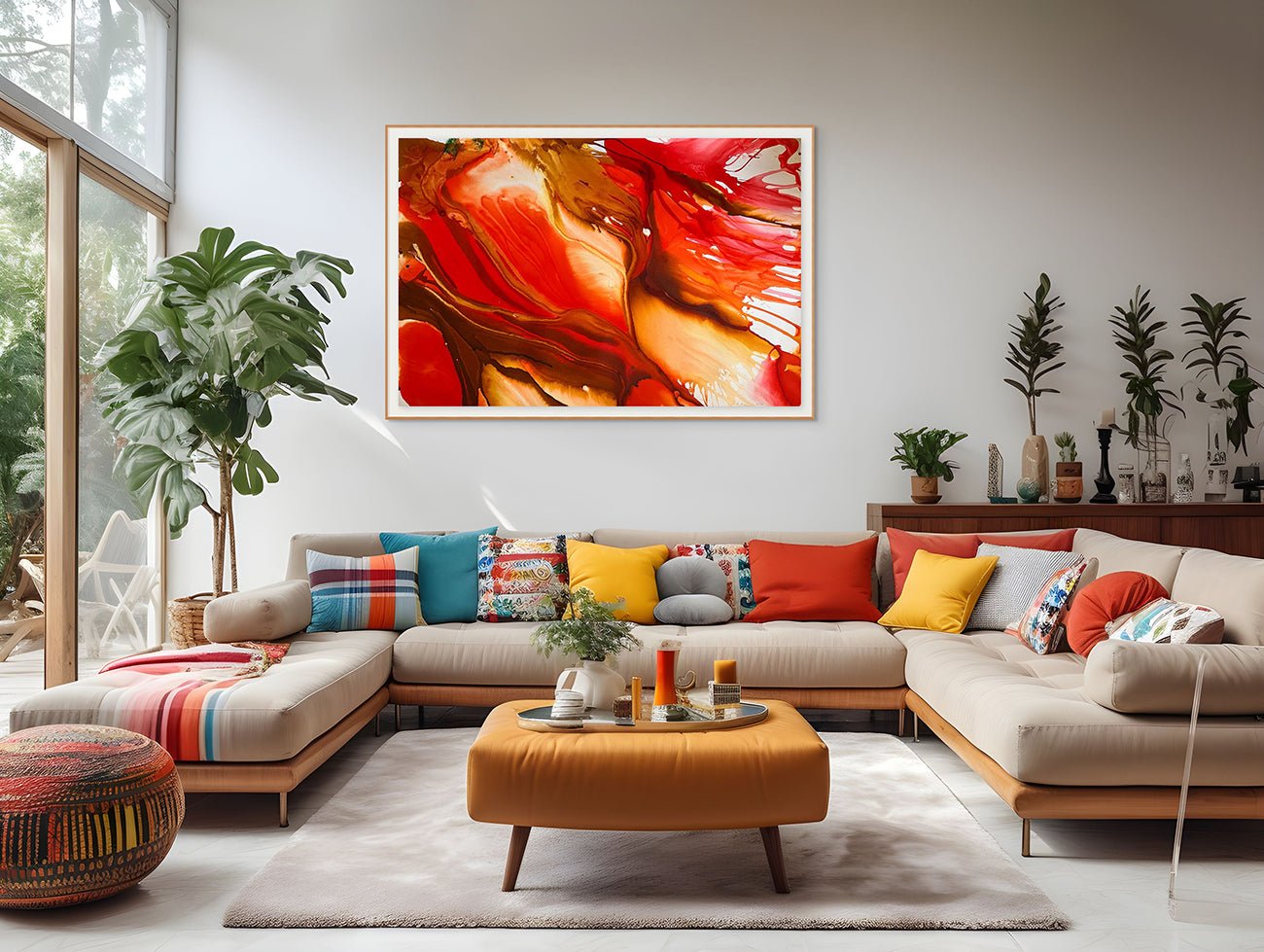 L'île (Untitled 23042) - Martin Reyna - Abstract Painting - Ideelart