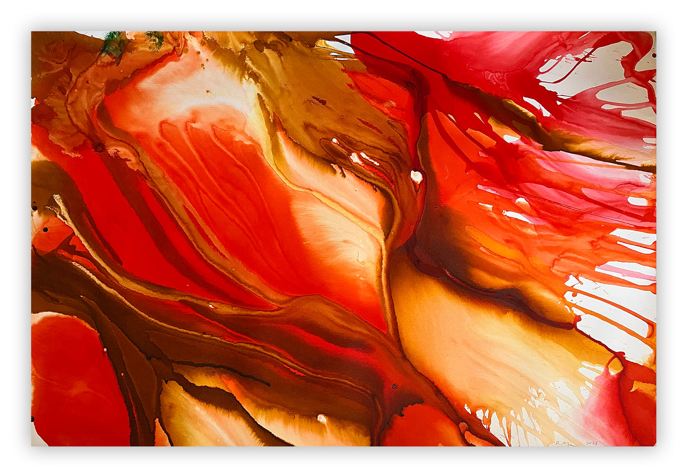 L'île (Untitled 23042) - Martin Reyna - Abstract Painting - Ideelart