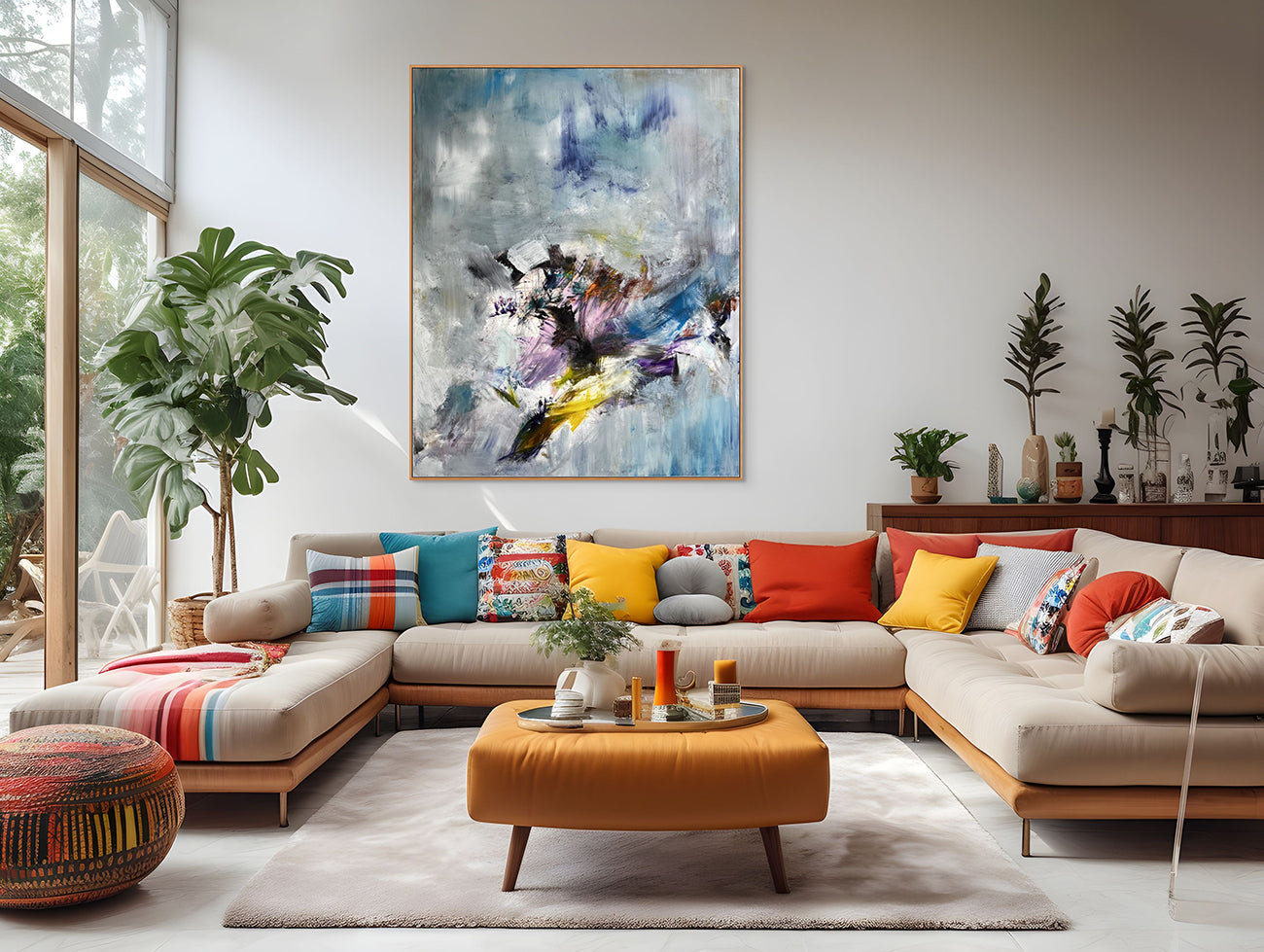 There’s A Cat In The Sky - Tommaso Fattovich - Abstract Painting - Ideelart