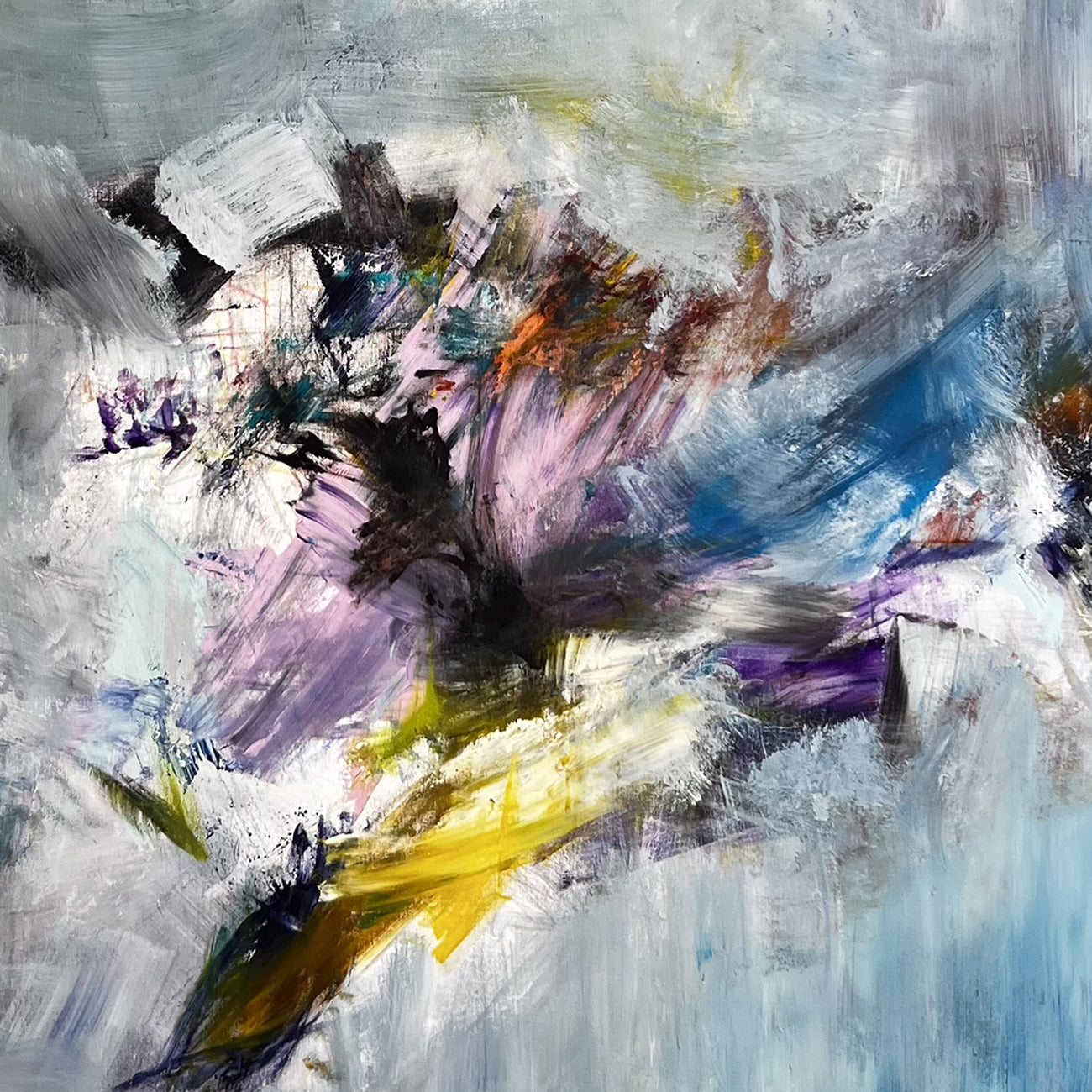 There’s A Cat In The Sky - Tommaso Fattovich - Abstract Painting - Ideelart