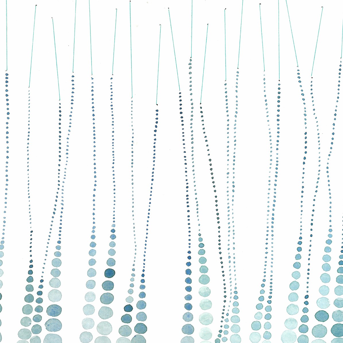 Blue water dots