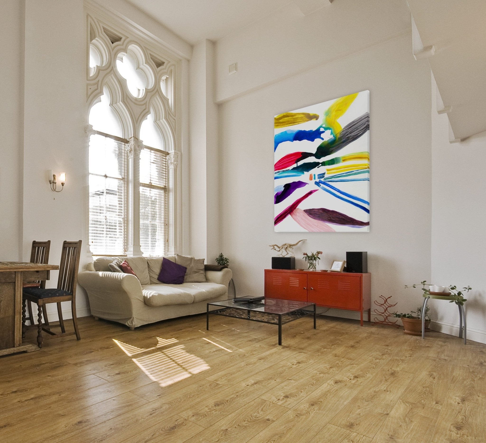 Birds - Laura Newman - Abstract Painting - Ideelart