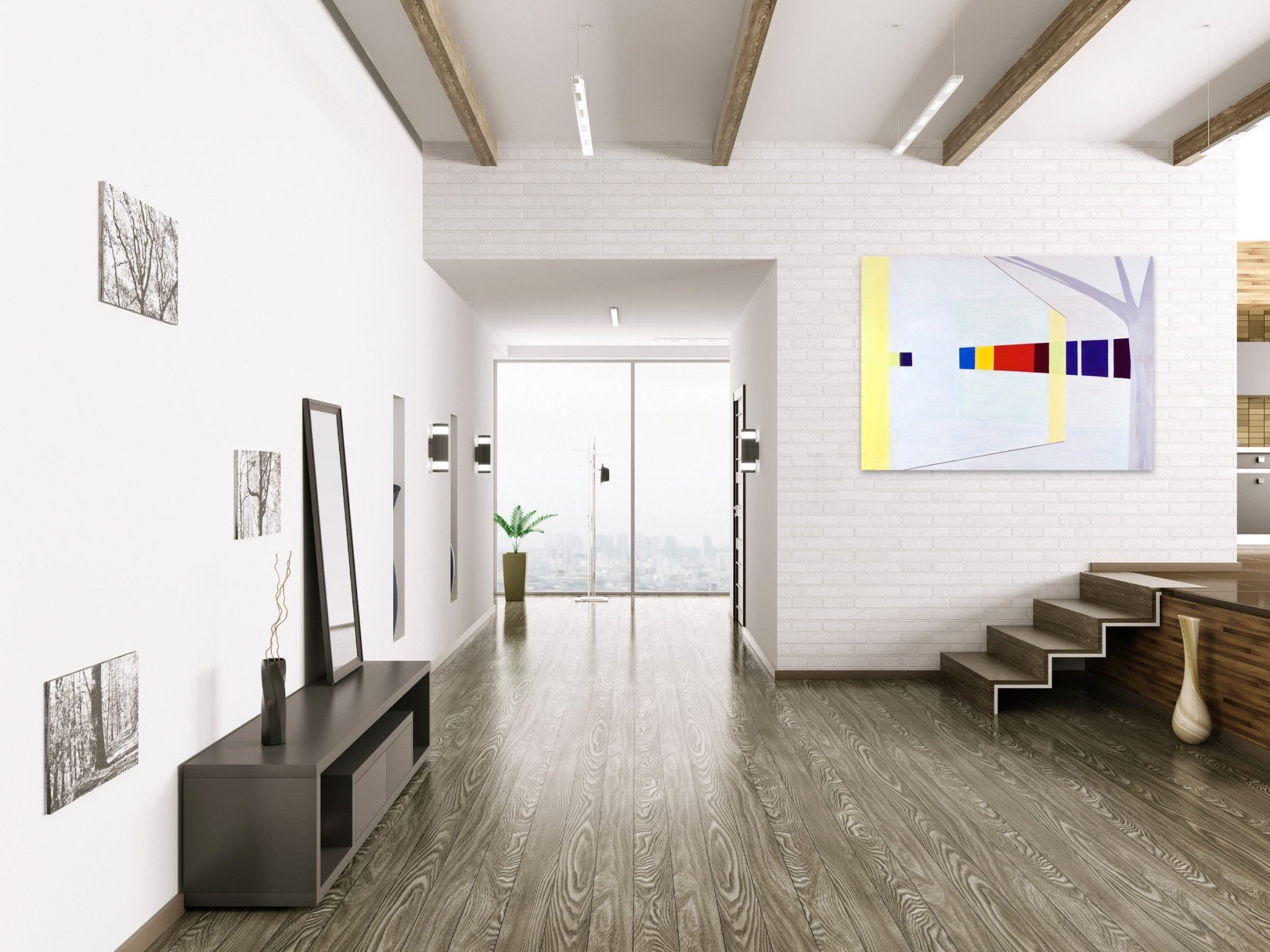 Glass Wall - Laura Newman - Abstract Painting - Ideelart