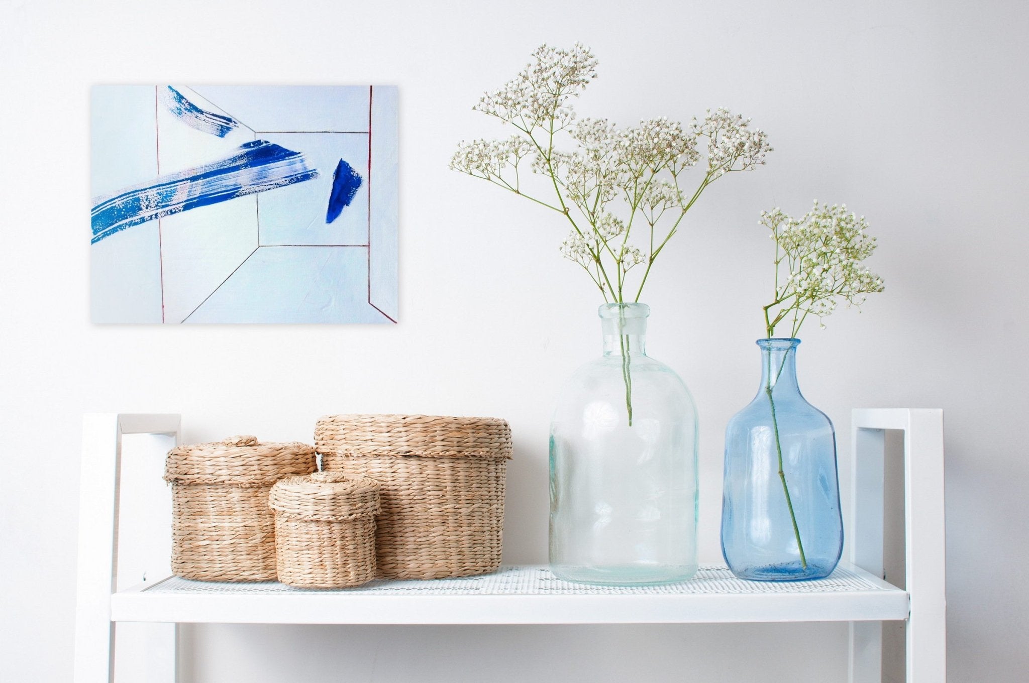 Clouds in a Room - Laura Newman - Abstract Painting - Ideelart