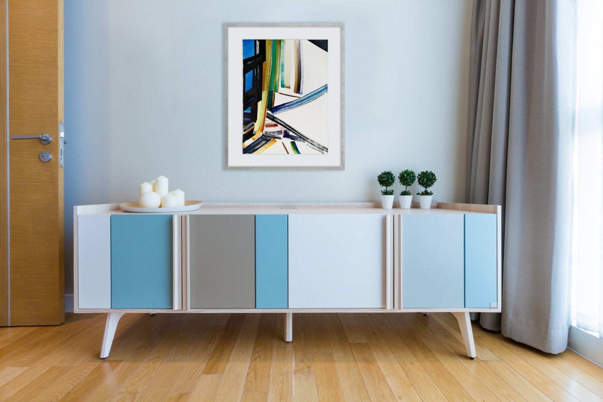 Drybrush with Building - Laura Newman - Abstract Painting - Ideelart