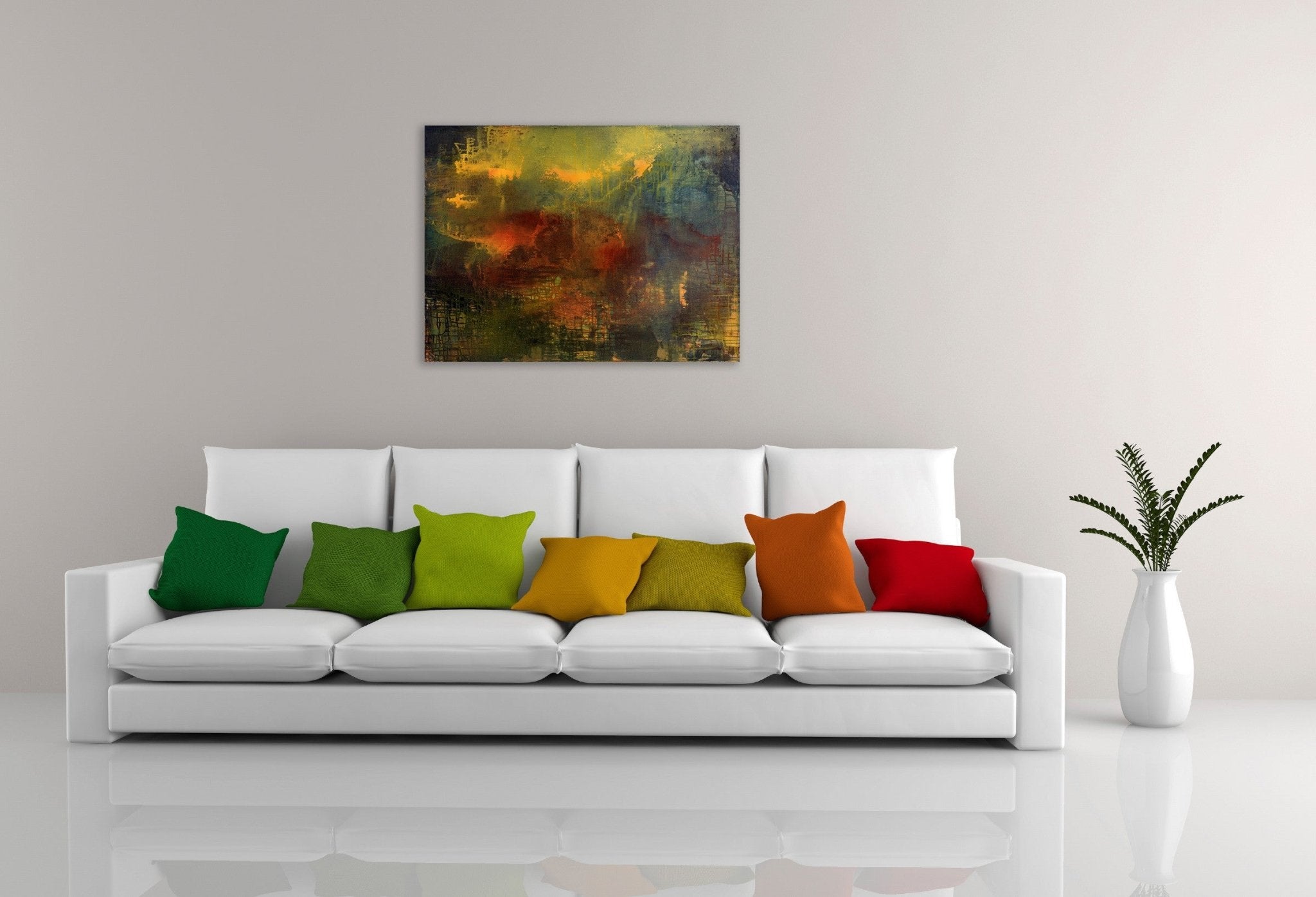 Here Is Where We Meet (for John Berger) - Yari Ostovany - Abstract Painting - Ideelart