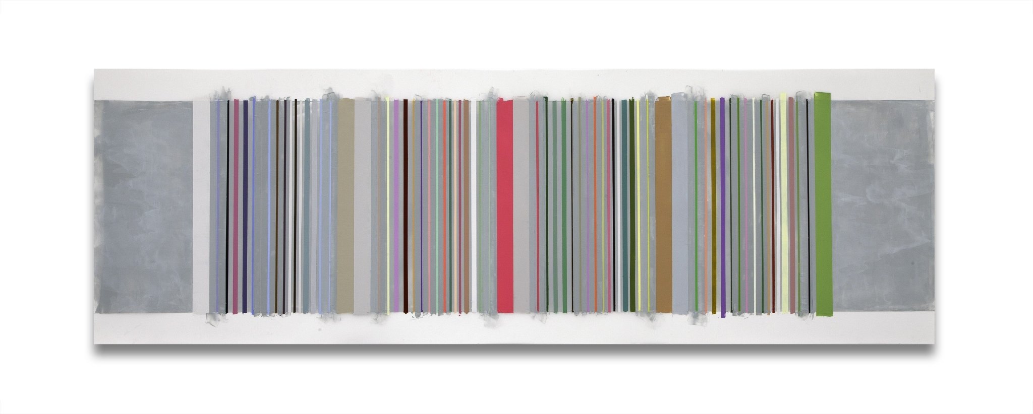 One Year, Yellow Trail, Landscape As Time - Debra Ramsay - Abstract Painting - Ideelart