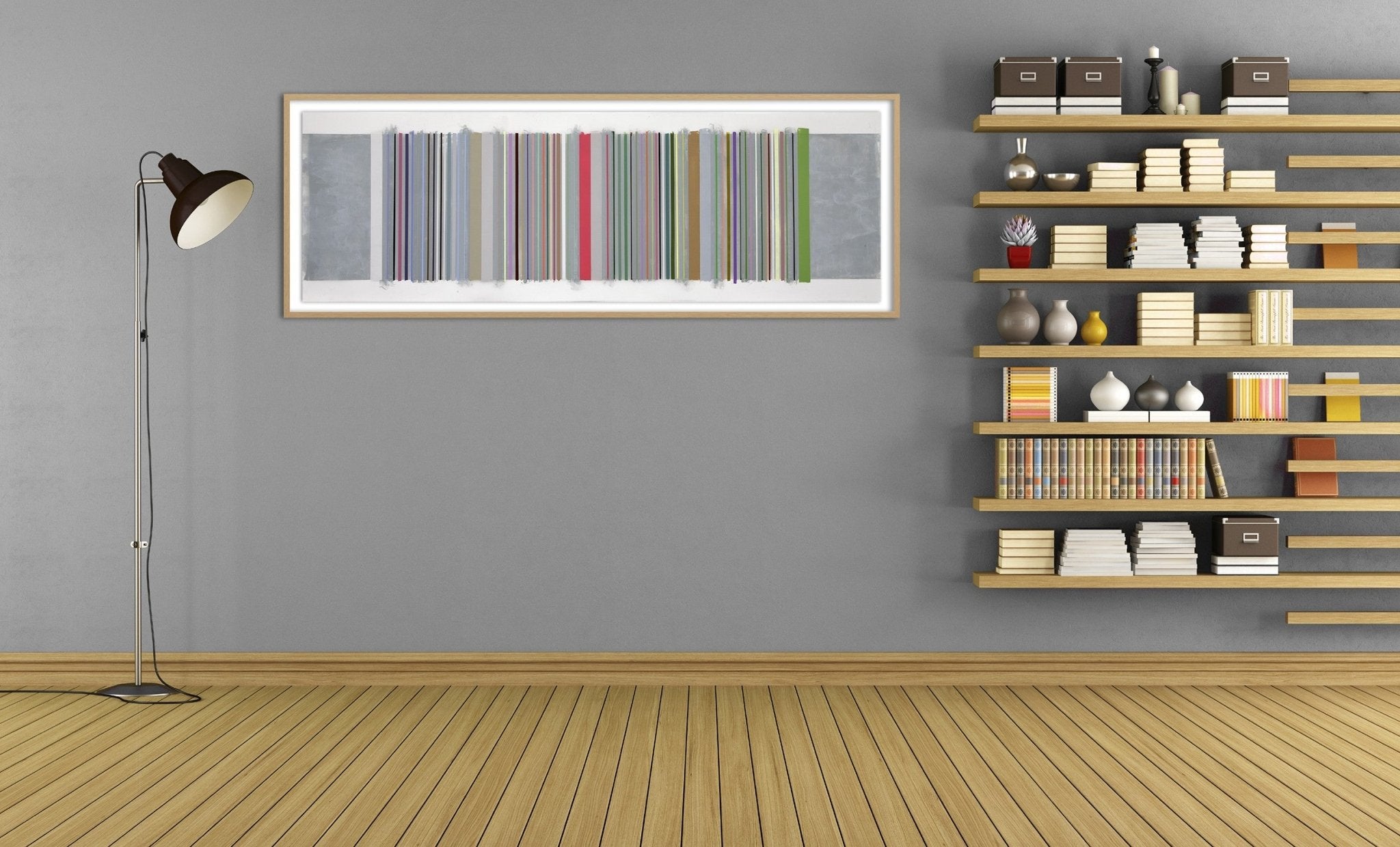 One Year, Yellow Trail, Landscape As Time - Debra Ramsay - Abstract Painting - Ideelart