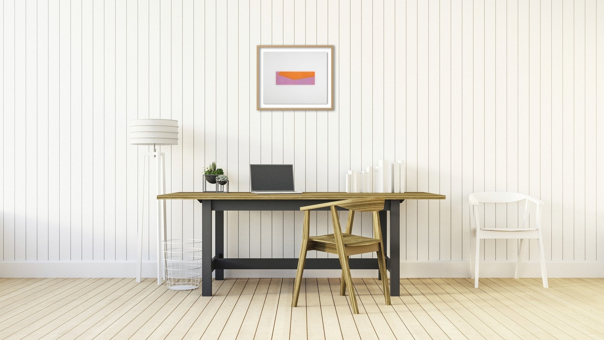 Pomegranate And Mauve - Debra Ramsay - Abstract Painting - Ideelart