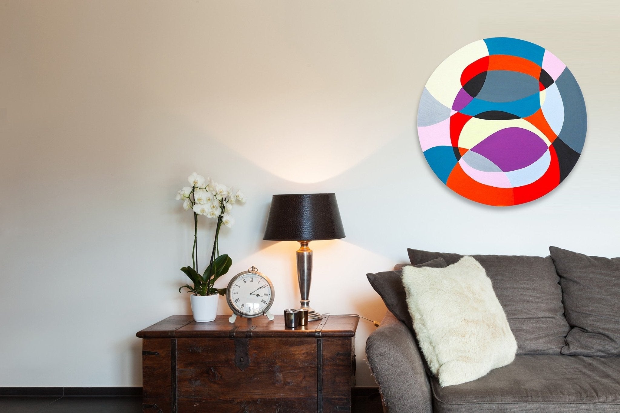 Pink Link - Jessica Snow - Abstract Painting - Ideelart