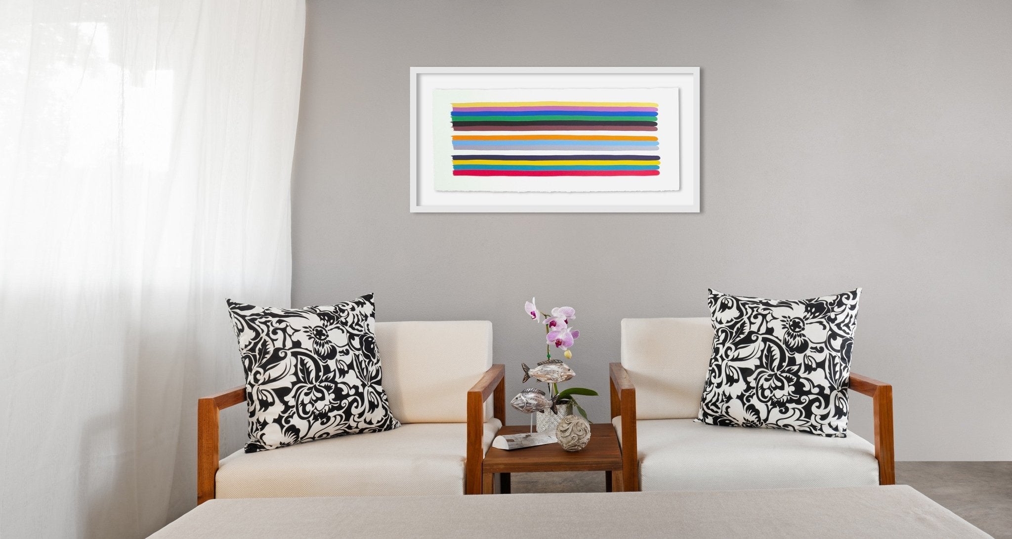 Long Color Stack 1 - Jessica Snow - Abstract Painting - Ideelart