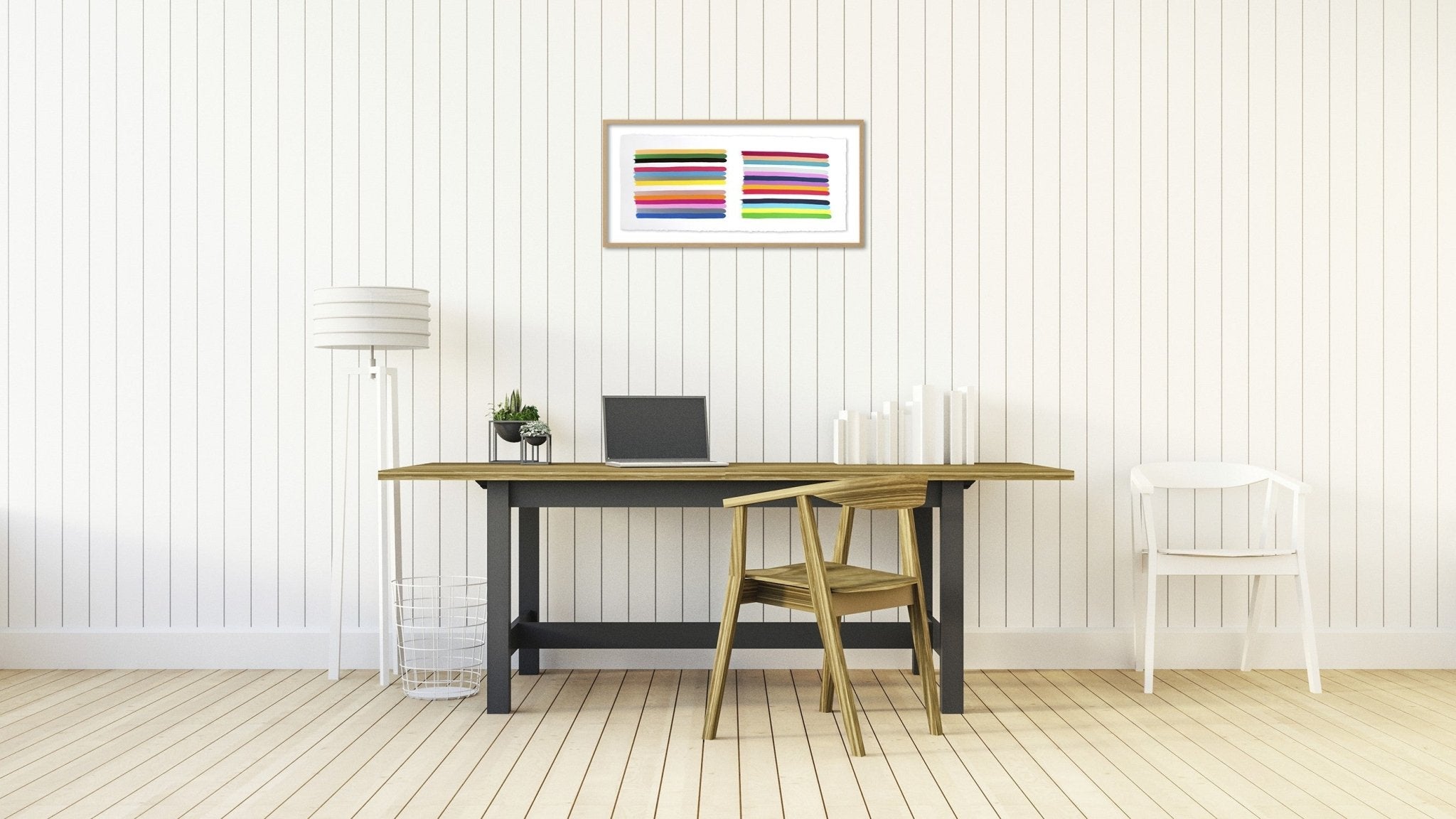 Color Stacks Plural 4 - Jessica Snow - Abstract Painting - Ideelart