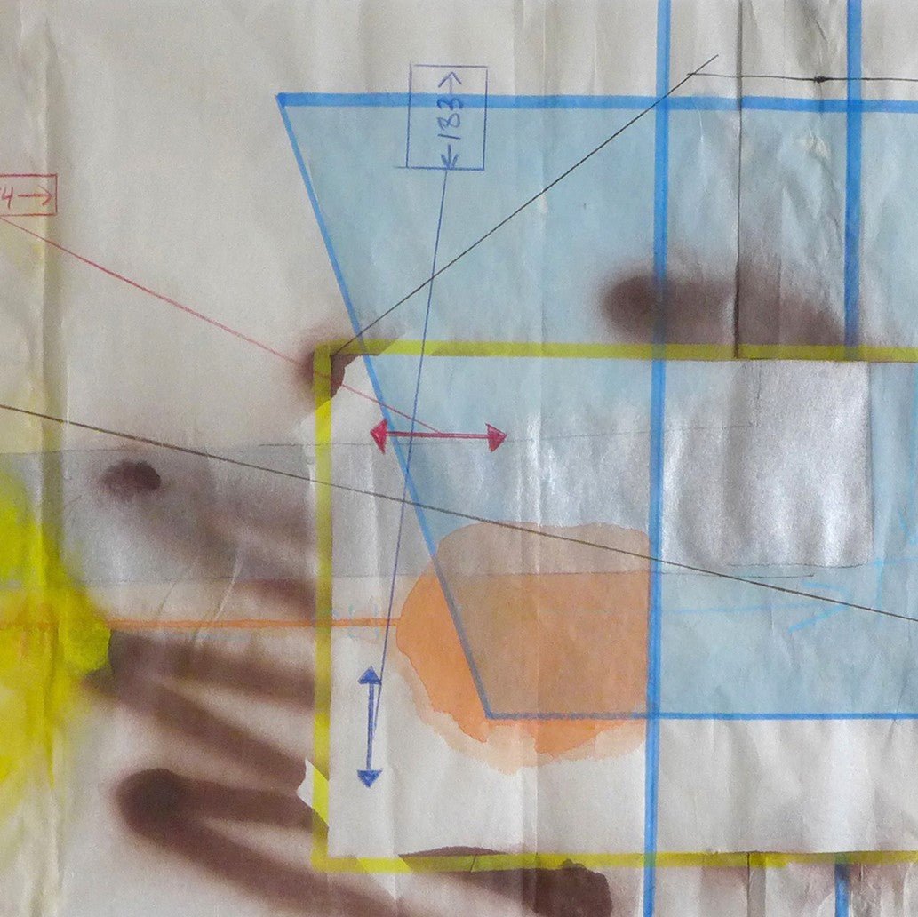 Paris - Ober (Blue Tarp) - Peter Soriano - Abstract Mixed Media - Ideelart