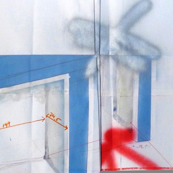 L.I.C. (Blue) - Peter Soriano - Abstract Mixed Media - Ideelart