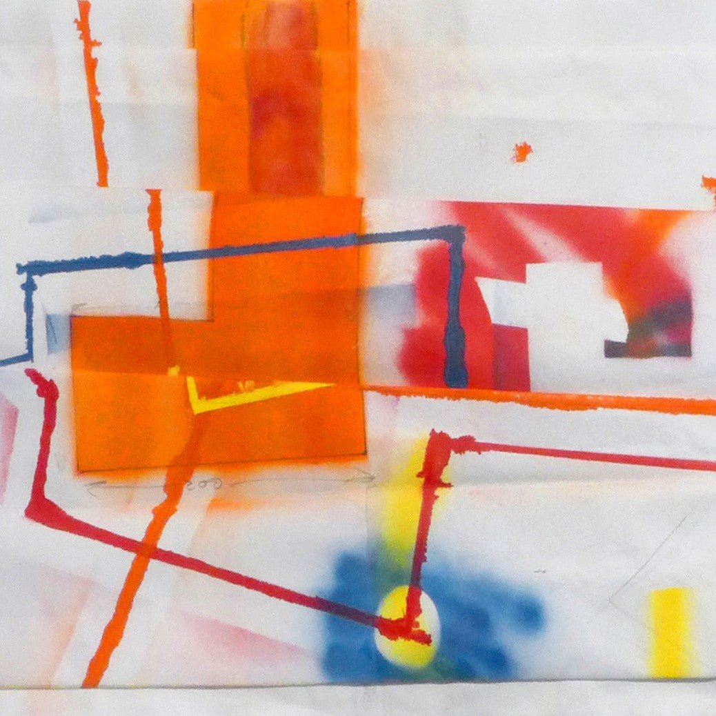L.I.C. (Orange) - Peter Soriano - Abstract Mixed Media - Ideelart