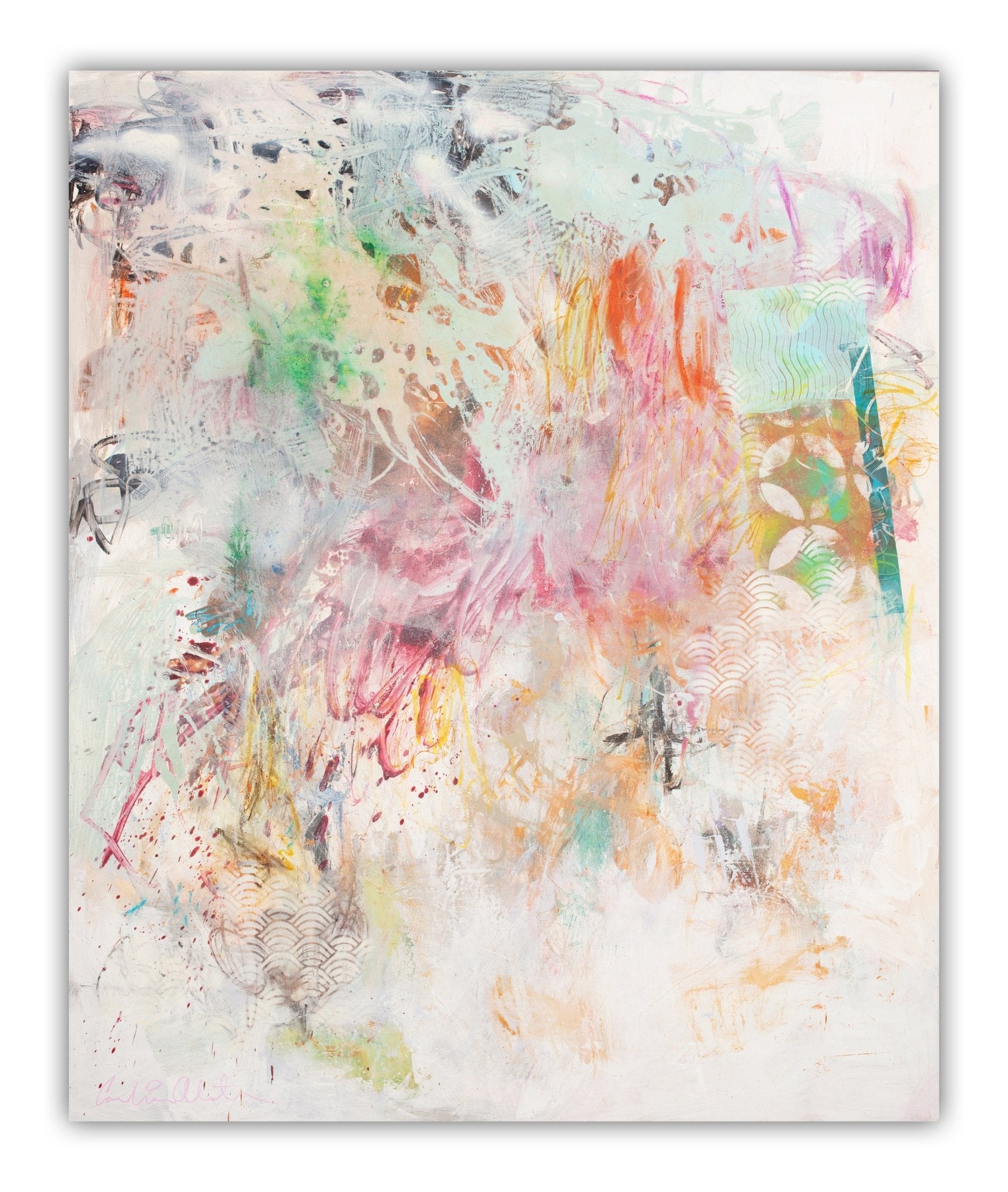 Golden unicorns - Carolina Alotus - Abstract Painting - Ideelart