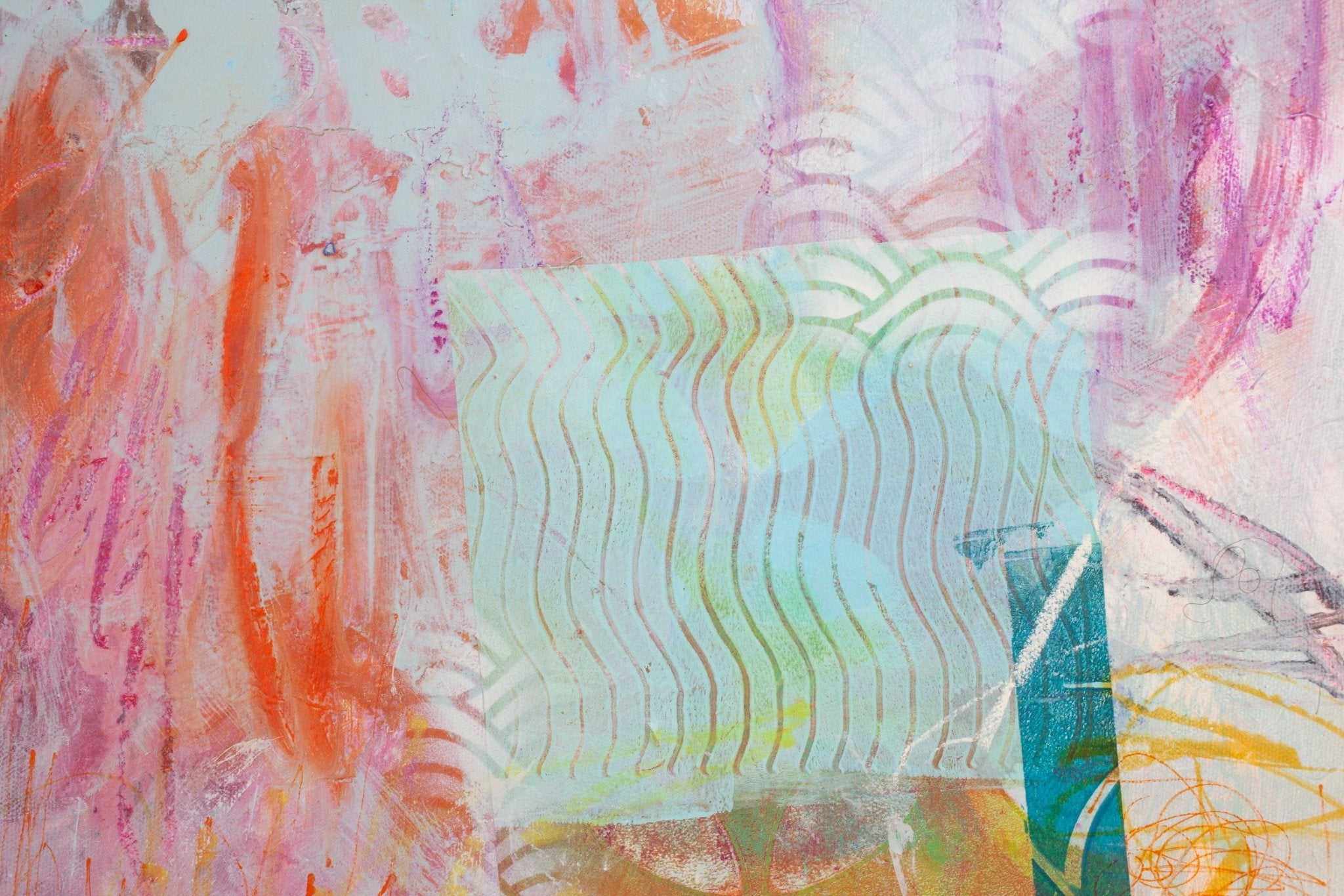 Golden unicorns - Carolina Alotus - Abstract Painting - Ideelart