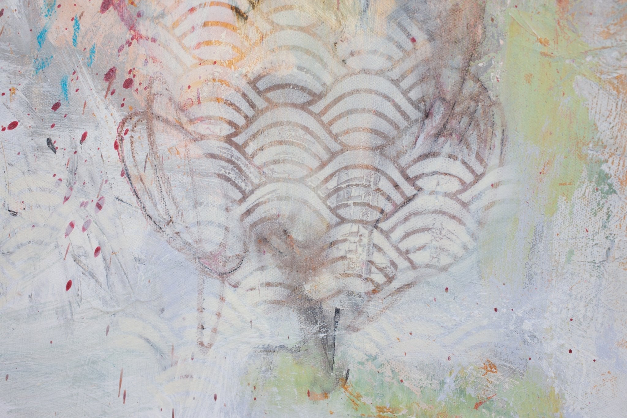 Golden unicorns - Carolina Alotus - Abstract Painting - Ideelart